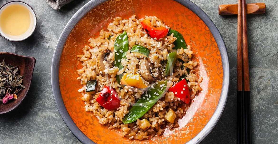 Rice with Vegetables and Mushrooms